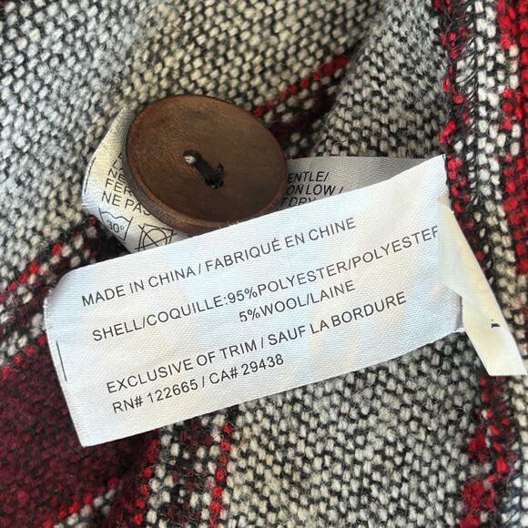Anama Southwestern Tribal Cardigan Duster Medium Red Gray Western Boho Santa Fe - Picture 13 of 13